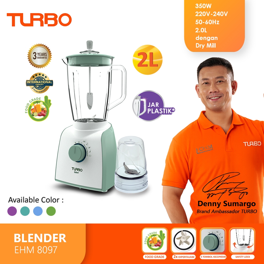 TURBO BLENDER PLASTIK 2 LITER EHM 8099 / EHM8099 EHM8097 EHM 8097