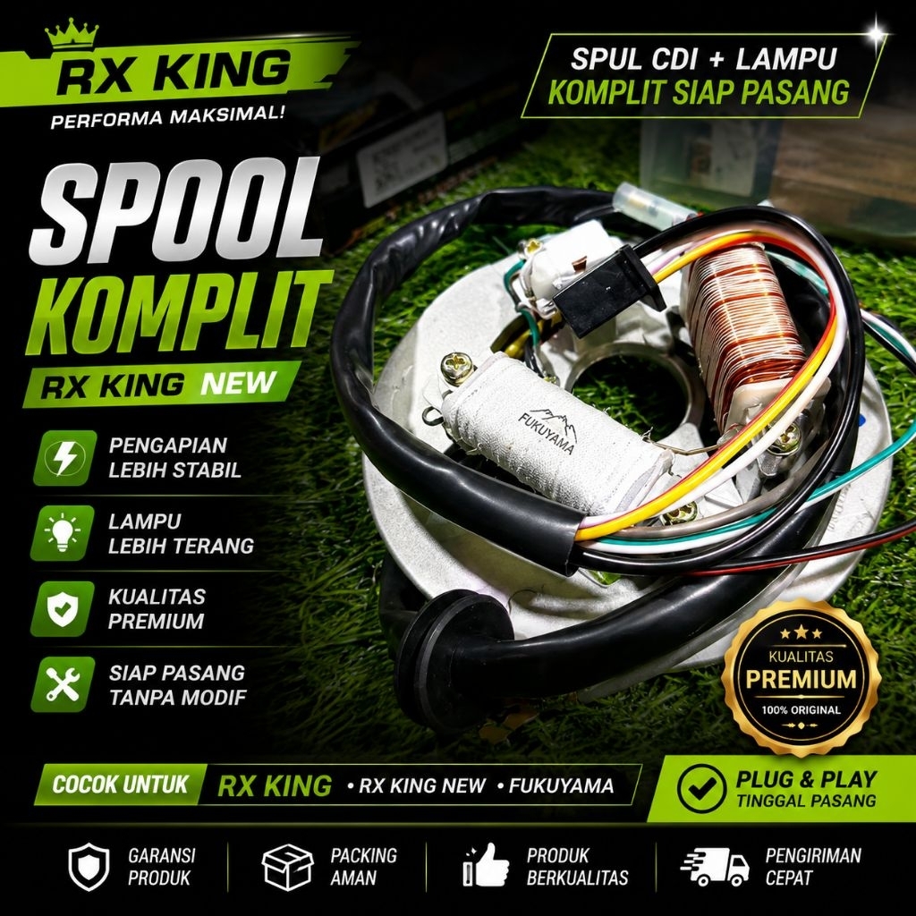 SPOOL KOMPLIT RX KING RX KING NEW SPUL CDI RX KING SPUL LAMPU RX KING FUKUYAMA