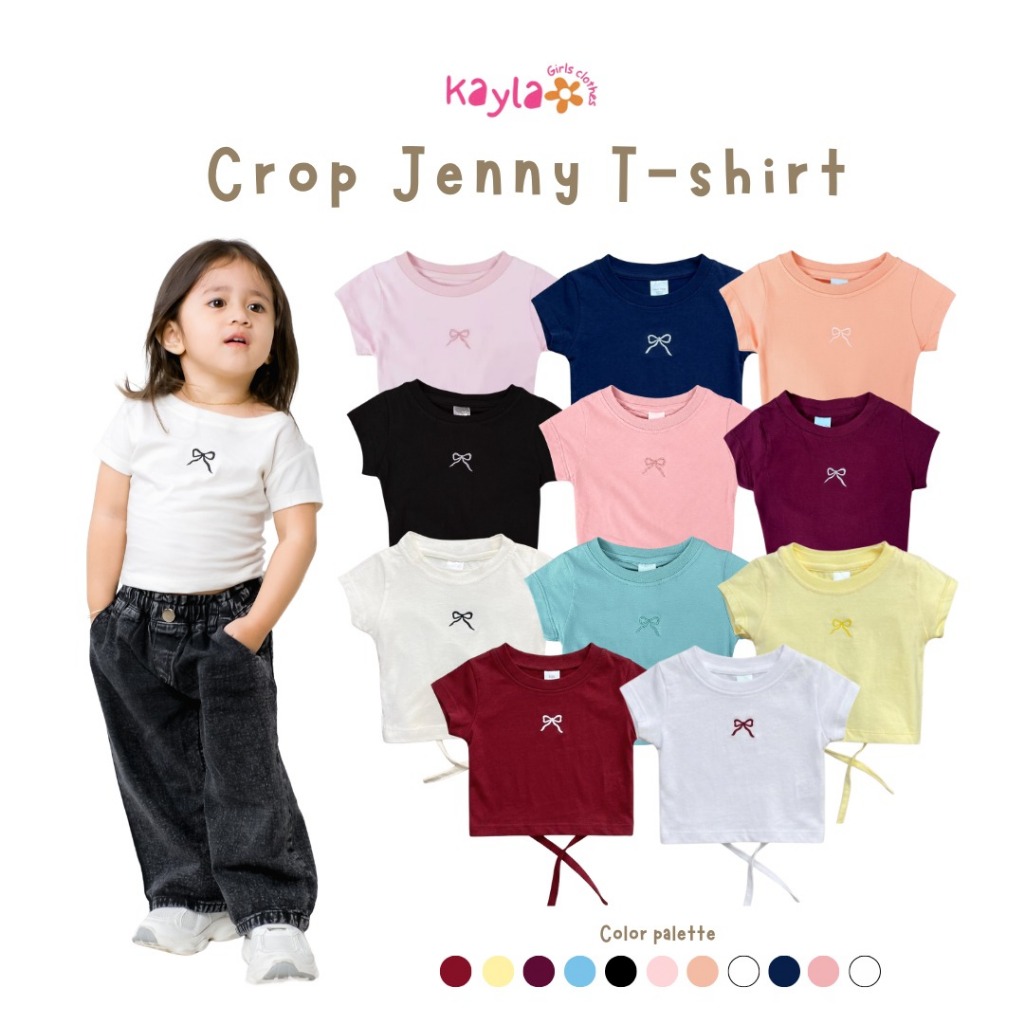 Atasan Anak Perempuan Jenny Crop Top 2-10 tahun