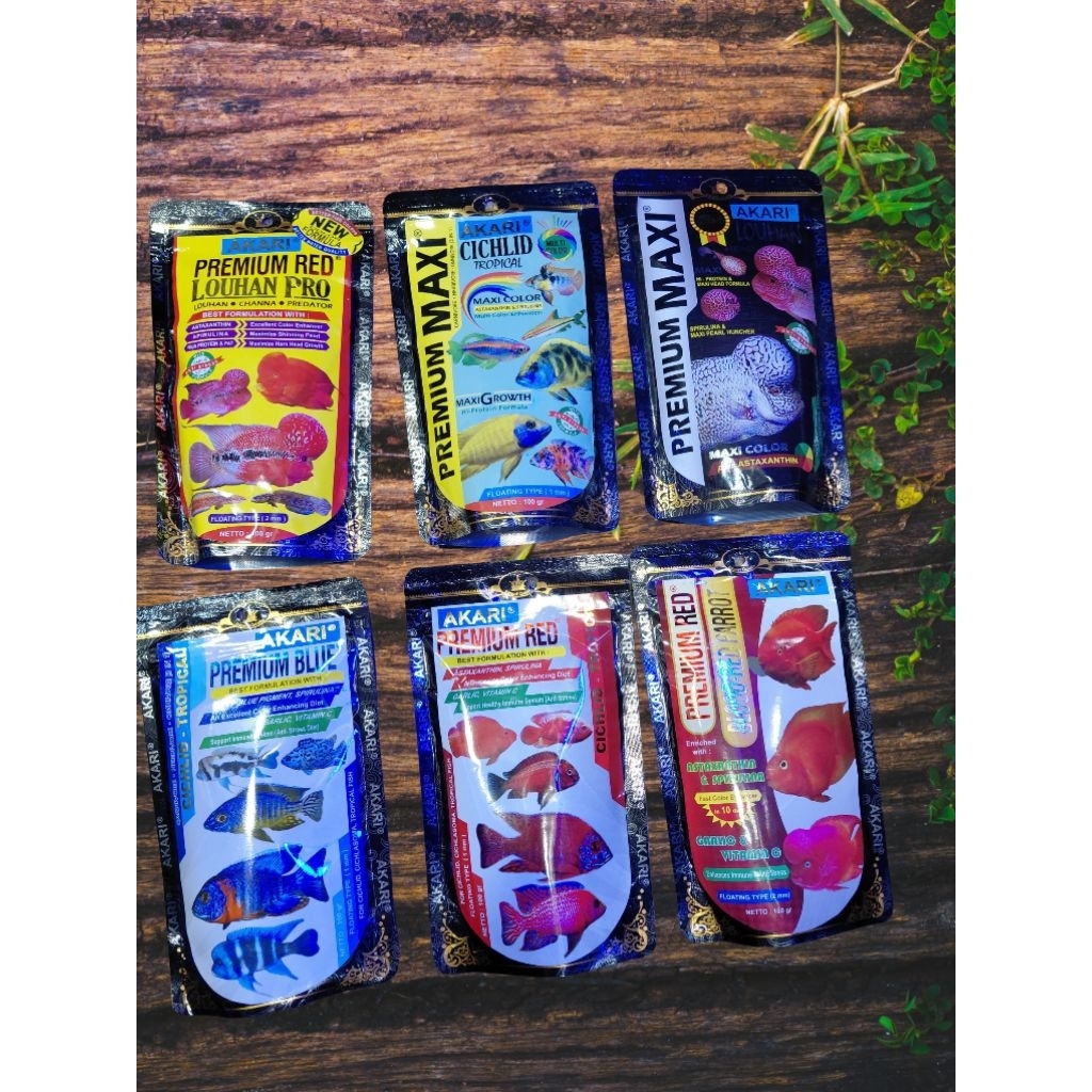Pelet premium akari maxi/red/blue/ciclid/louhanpro/bloodred