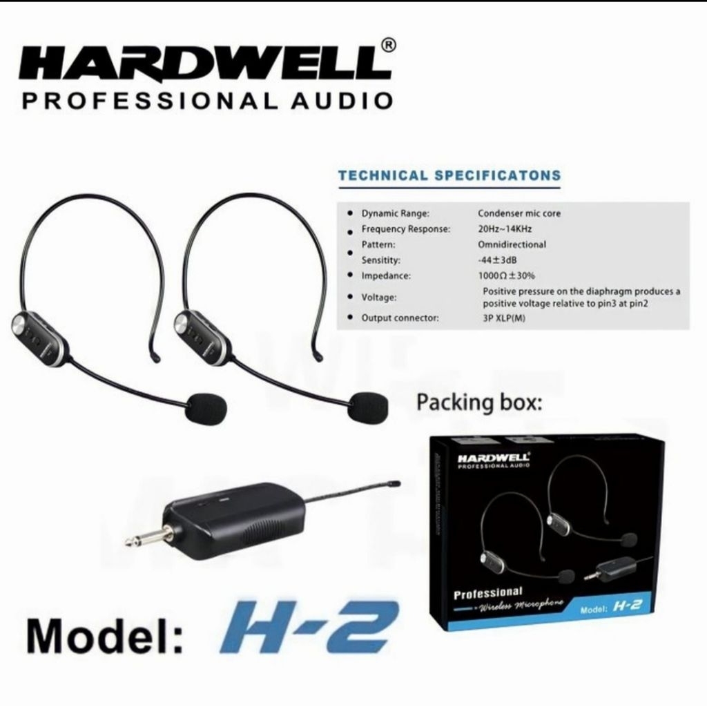 MIC BANDO HEADSET WIRELESS HARDWELL H-2