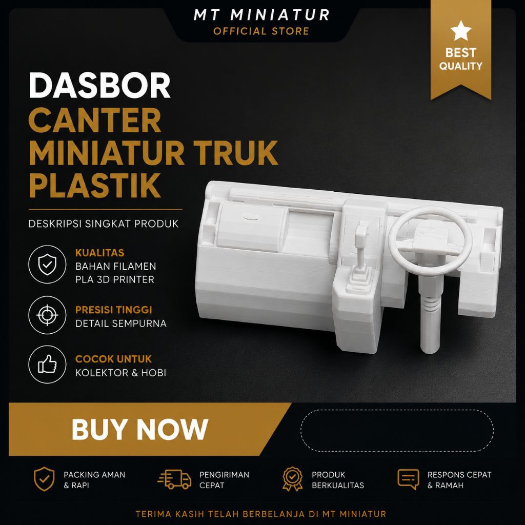 Dasbor Canter Miniatur Truk Plastik