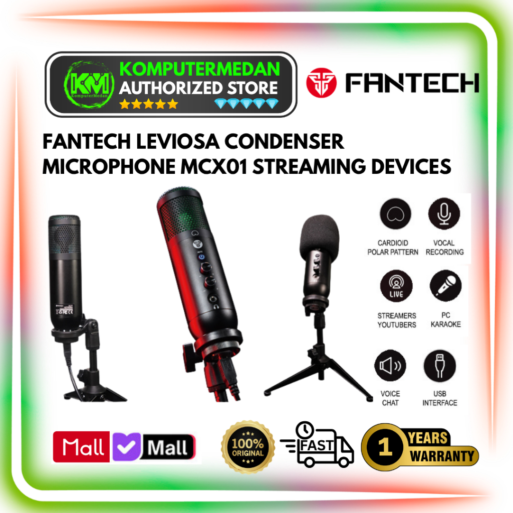 Fantech Microphone Condenser MCX01 Leviosa