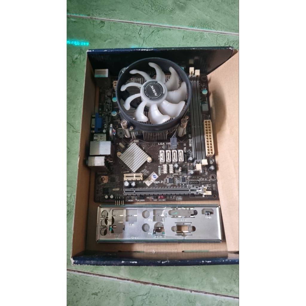 Motherboard H61 ECS + I5 2400 + FAN RGB + RAM DDR3
