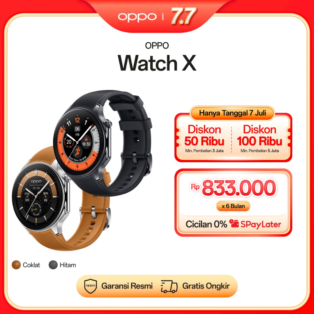 OPPO Watch X [Snapdragon W5, 100-hour battery life, Sapphire Crystal Glass Military Grade Quality, W