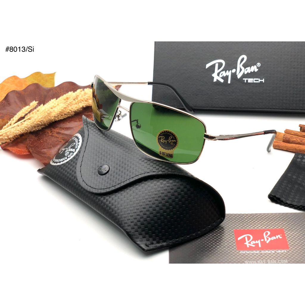 KACAMATA HITAM RB 8013 TERBARU LENSA KACA POLARIZED ANTISILAU ANTIRADIASI OUTDOOR INDOOR BERSEPEDA B