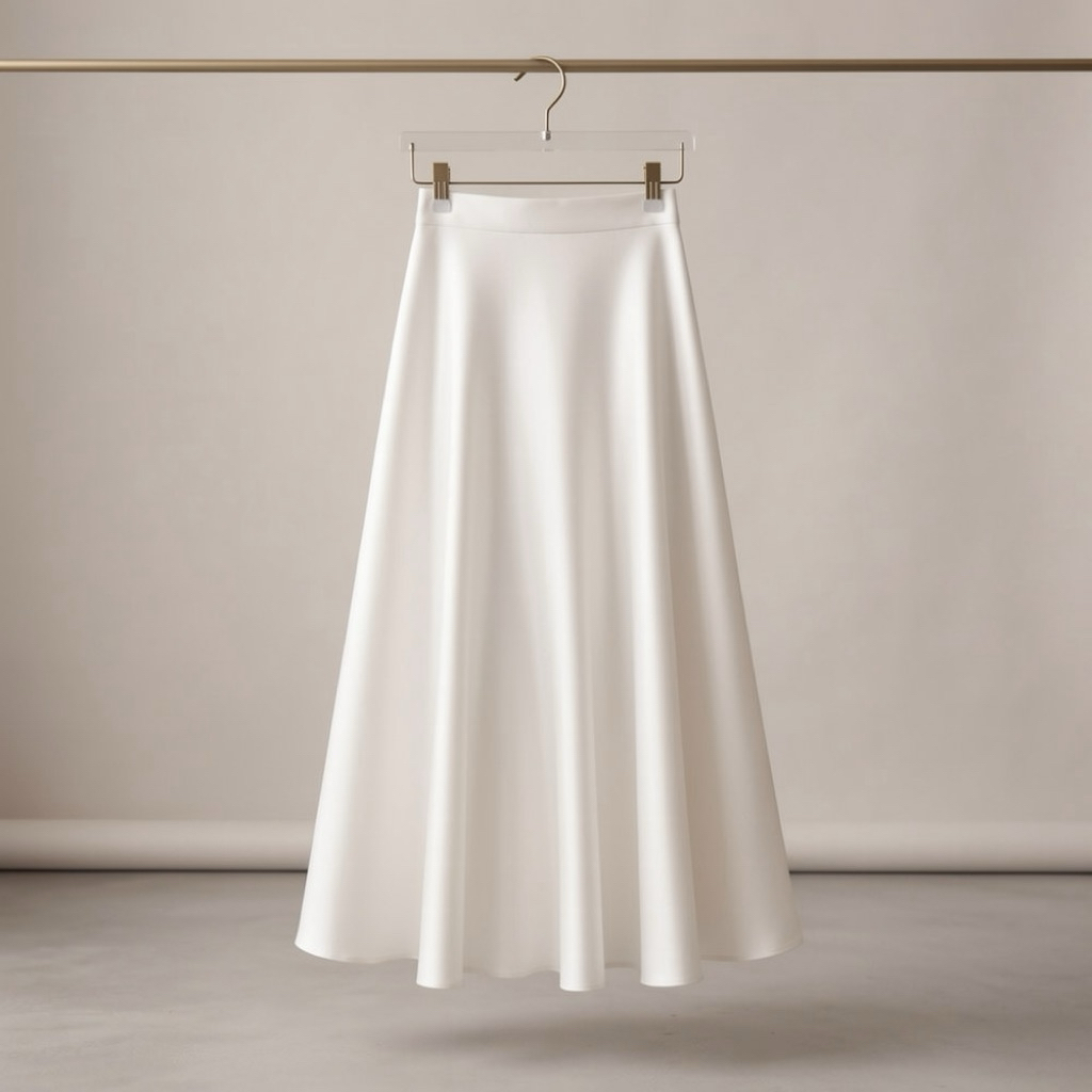 Dila Rok Satin Silk Premium/Rok Payung Lebar Panjang