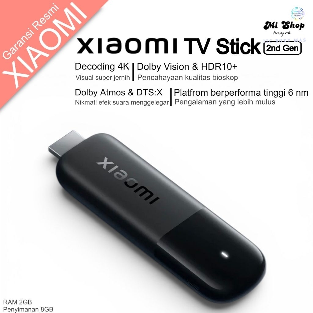 Xiaomi TV Stick HD | 4K 2nd Gen - Jadikan TV Menjadi Smart Android TV
