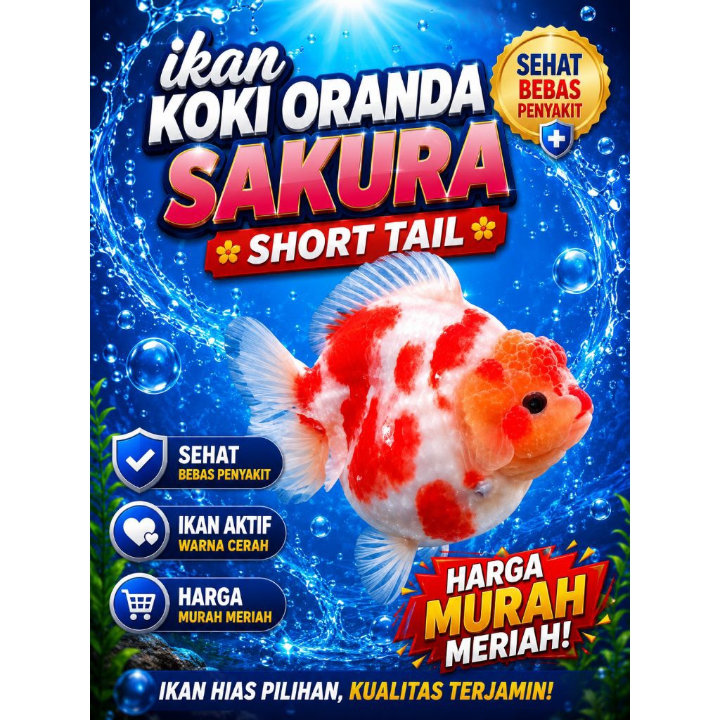 ikan koki oranda sakura short tail