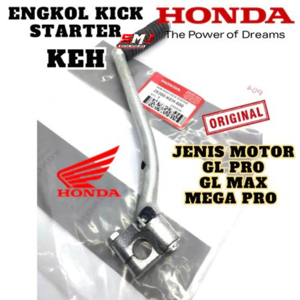 12100-KEH-900 ORIGINAL ENGKOL PEDAL SELAHAN KICK STARTER KEH HONDA GL PRO GL MAX MEGA PRO