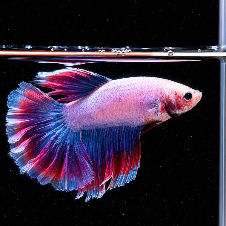 Cupang Halfmoon Fancy Pink Galaxy