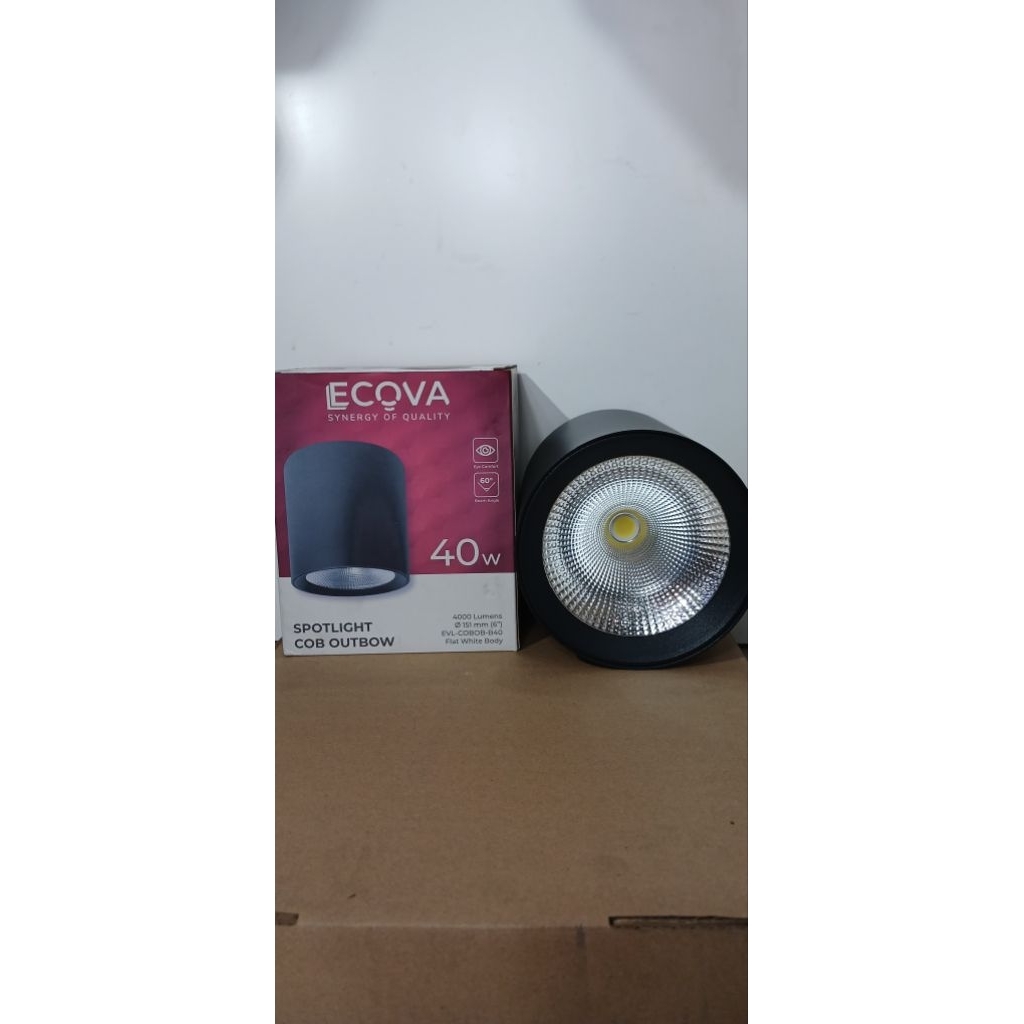 ECOVA DOWNLIGHT COB OUTBOW 40W 4000K SEMU BODY HITAM