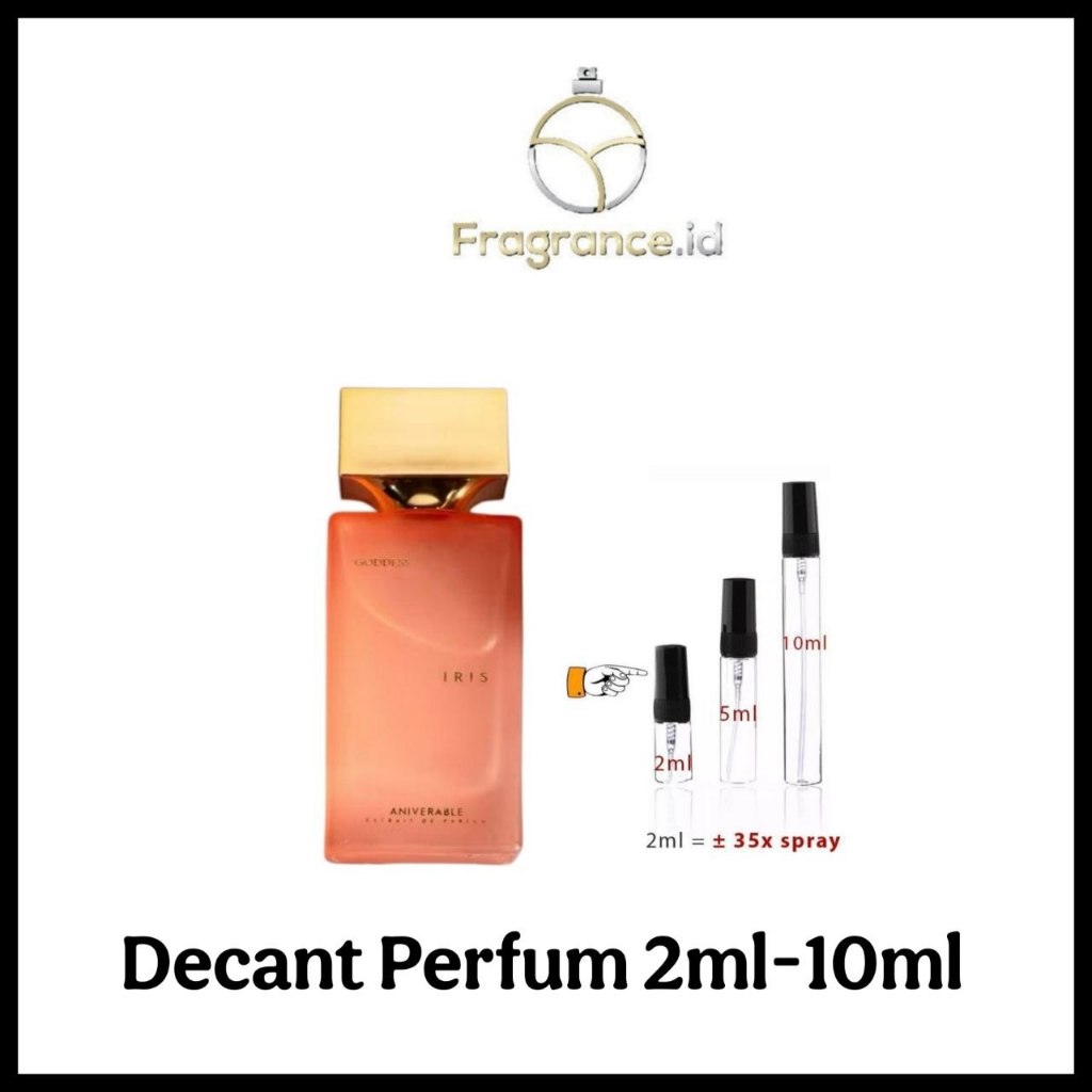 Decant Parfum Iris ANIVERABLE  Extrait De Parfum -By Tasya Revina (Kemasan Baru)