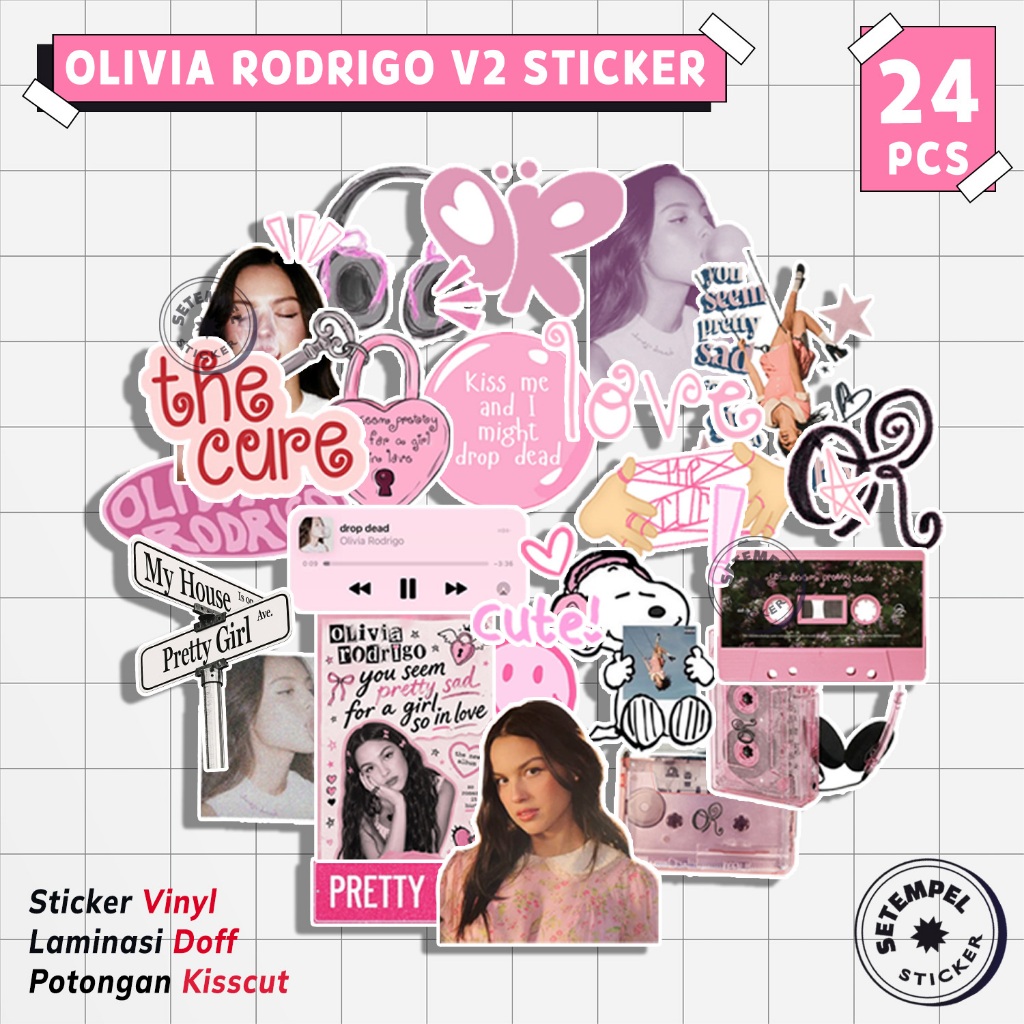OLIVIA RODRIGO V2 Sticker Pack 24pcs | stiker olivia rodrigo vinyl