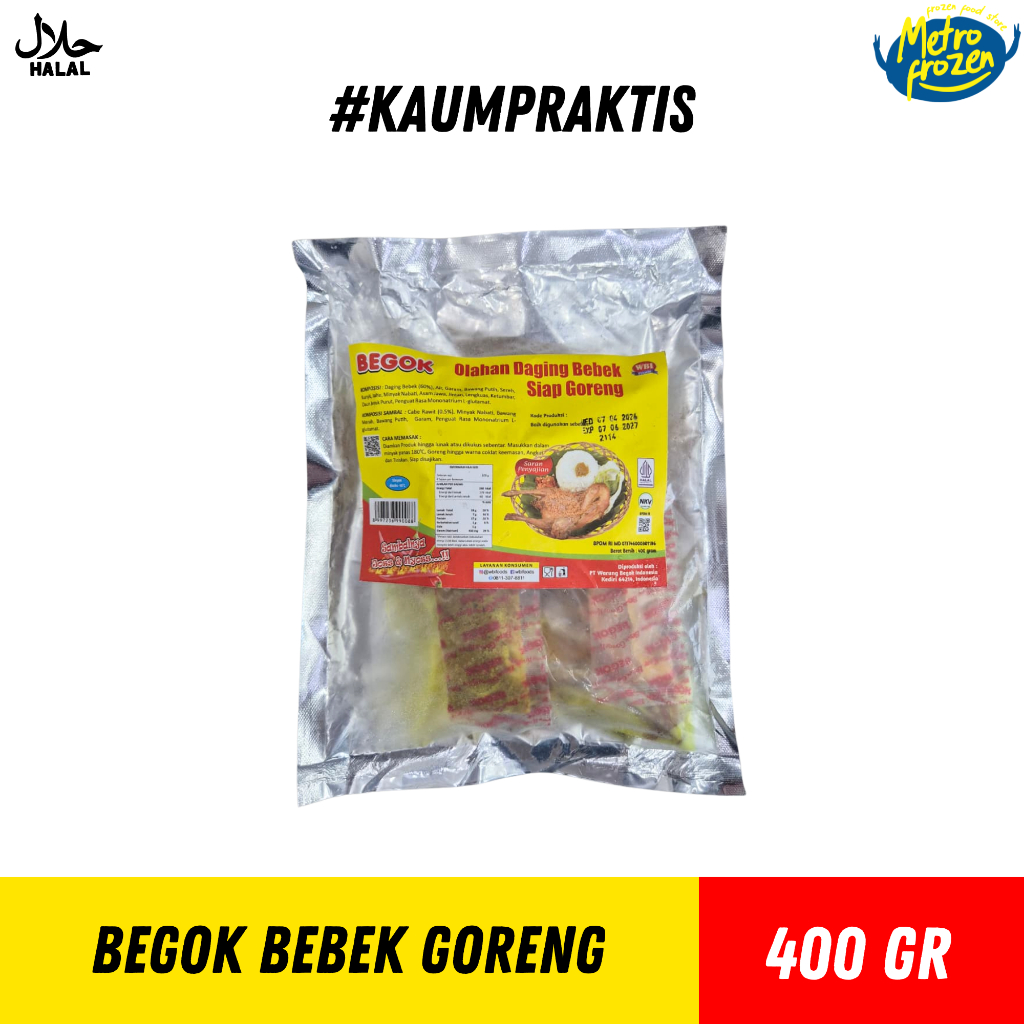 BEGOK Bebek Goreng & Bebek Bakar 400gr //bebek siap goreng //bebek siap bakar