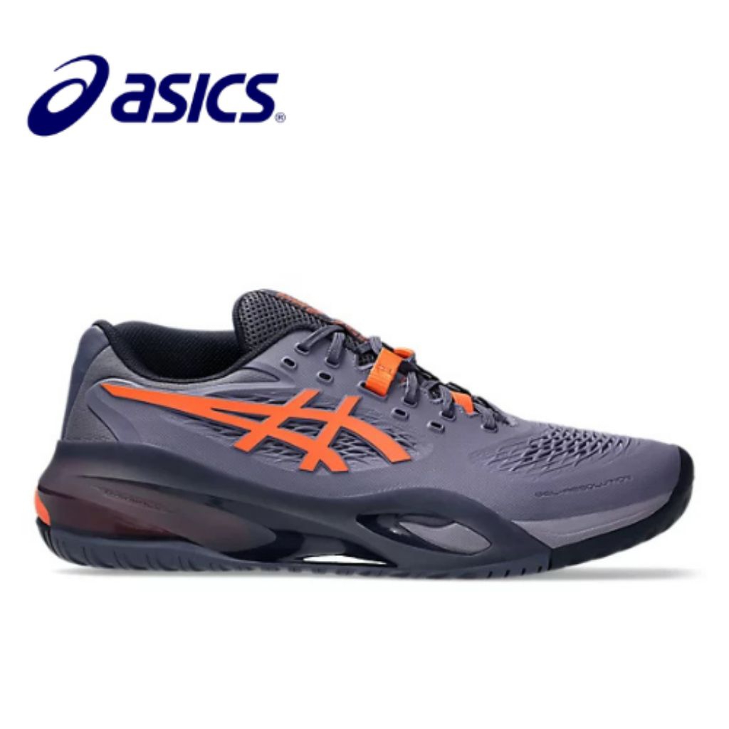 Asics Sepatu Tennis Gel Resolution X Greyish Purple/Nova Orange
