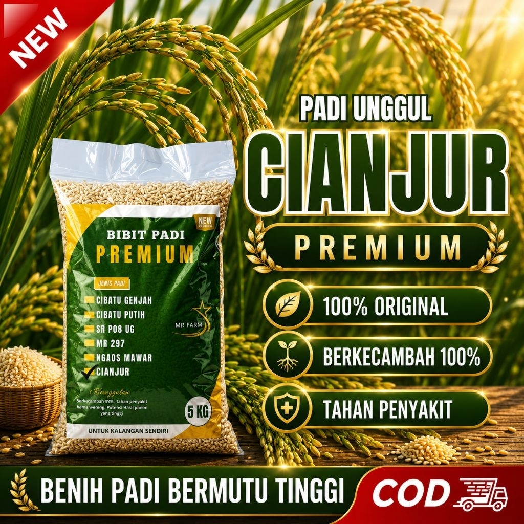 Benih padi unggul CIANJUR kemasan 5kg original