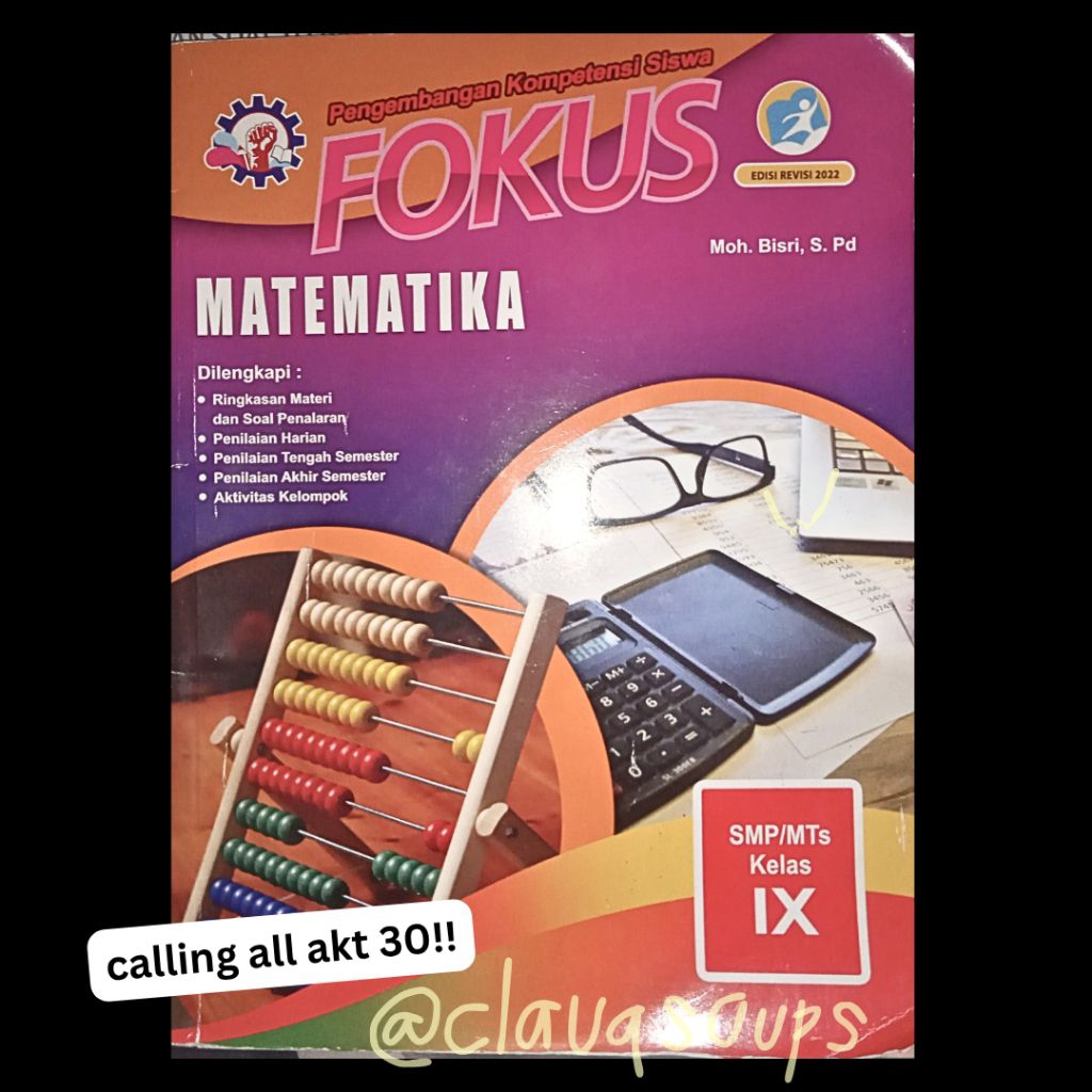 BUKU FOKUS MATEMATIKA MTK KELAS 9 SMP