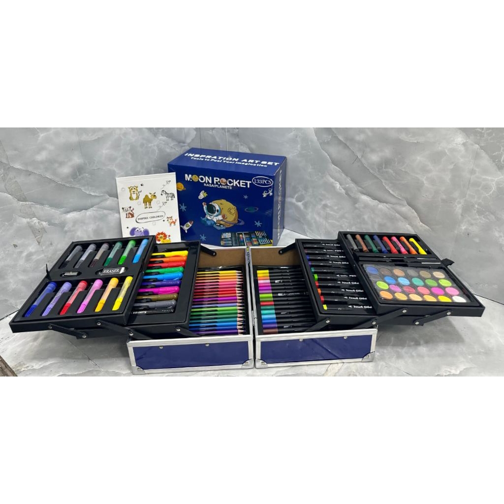 KOPER ART SET ISI 133 PCS POL 0437 / KOPER PENSIL WARNA SET LENGKAP