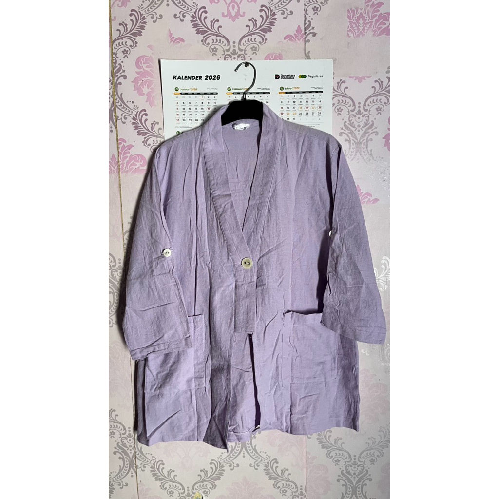 preloved linen blazer/outer