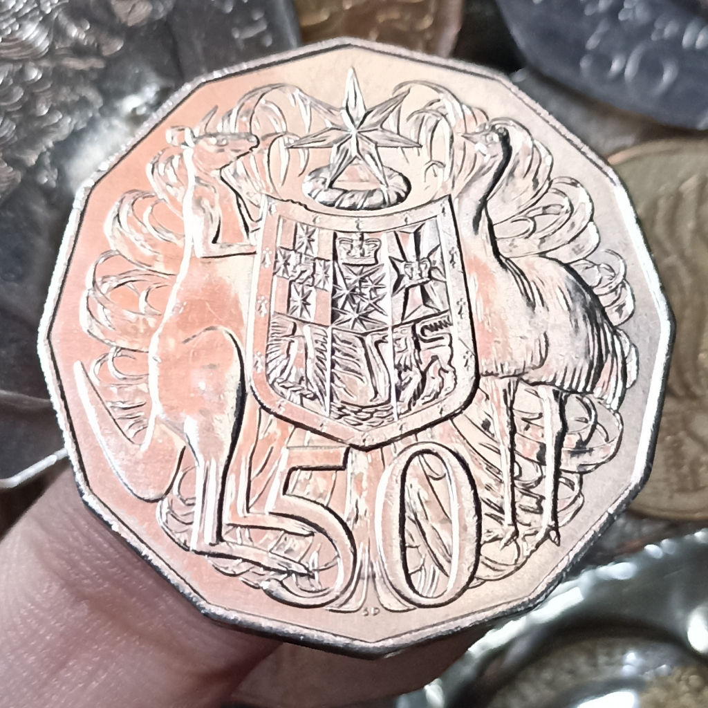 Koin Kuno Australia 50 Cents - Elizabeth II Dodecagonal