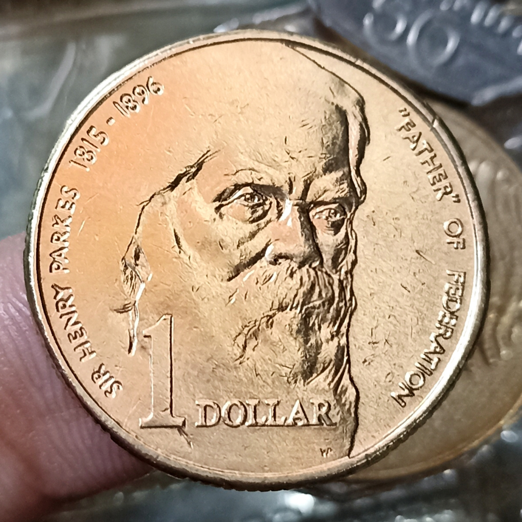 Koin Kuno Australia 1 Dollar - Elizabeth II 100th Anniversary of the Death of Sir Henry Parkes