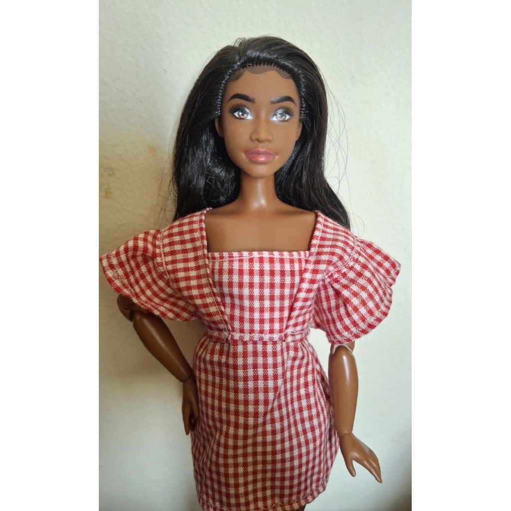 Preloved Barbie Taya face MTM made to move black skin