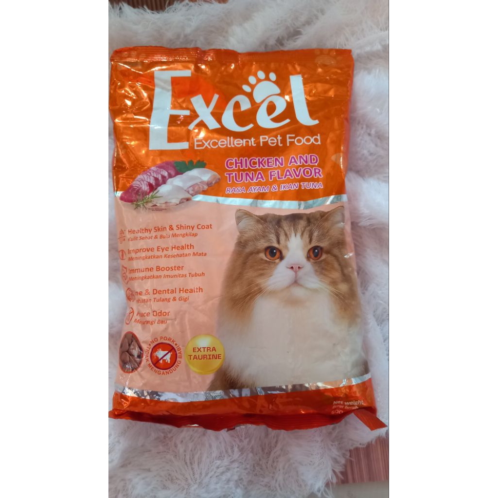 Makanan Kucing Excel (Orange) 500gr - Ayam & Tuna