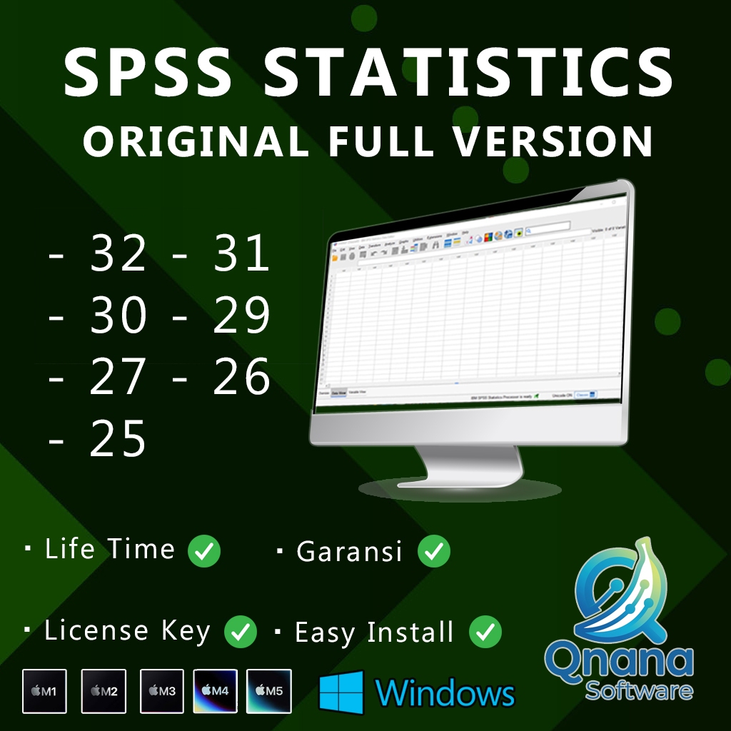 SPSS Statistik 32 / 31 / 30 / 29 / 27 / 26 / 25 Win - Mac M1 - M5 Intel / M Series