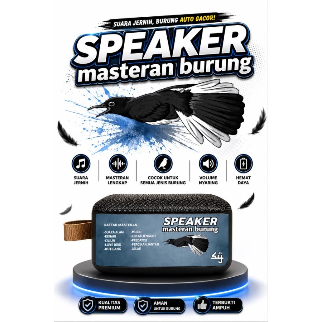 Speaker Masteran Burung Portable – Suara Jernih