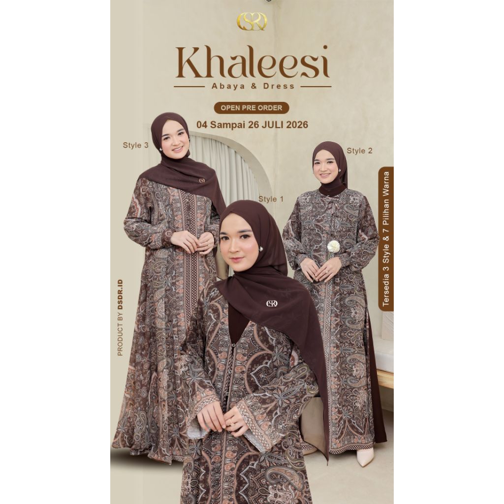 OPEN PO KHALEESI ABAYA & DRESS BY DSDR.ID