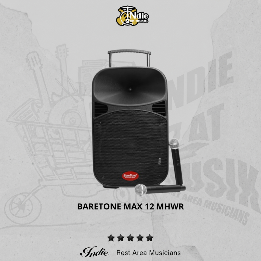 BARETONE AUDIO PORTABLE SPEAKER 12 INCH | MAX12MHWR