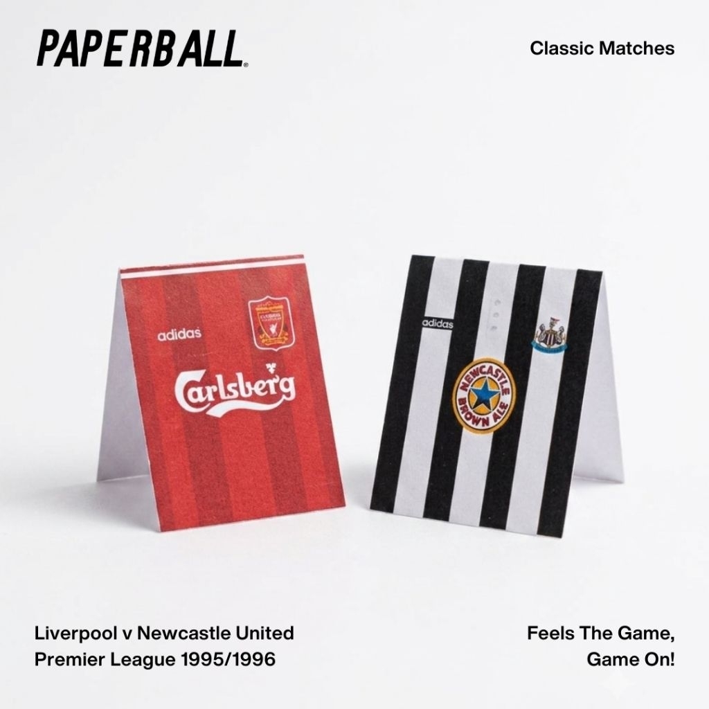 Liverpool v Newcastle United Premier League 1995-1996 Classic Matches Paperball Sepak Bola Kertas