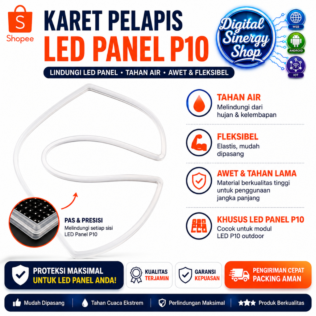 KARET PELAPIS LED PANEL P10
