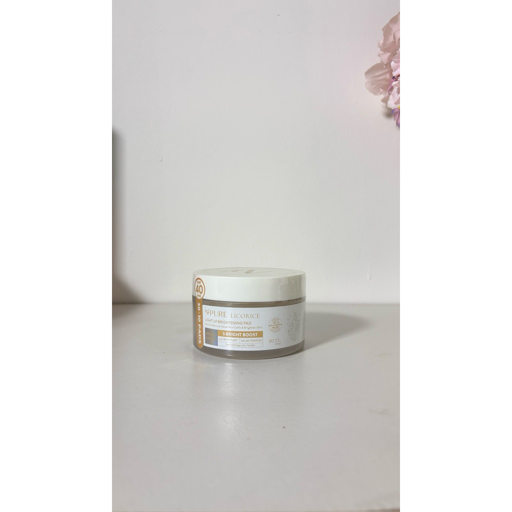 EXFOLIATING PADS /  NPURE Brightening Exfoliating Pad Licorice / Light Up / Kapas Wajah Exfoliasi Ce