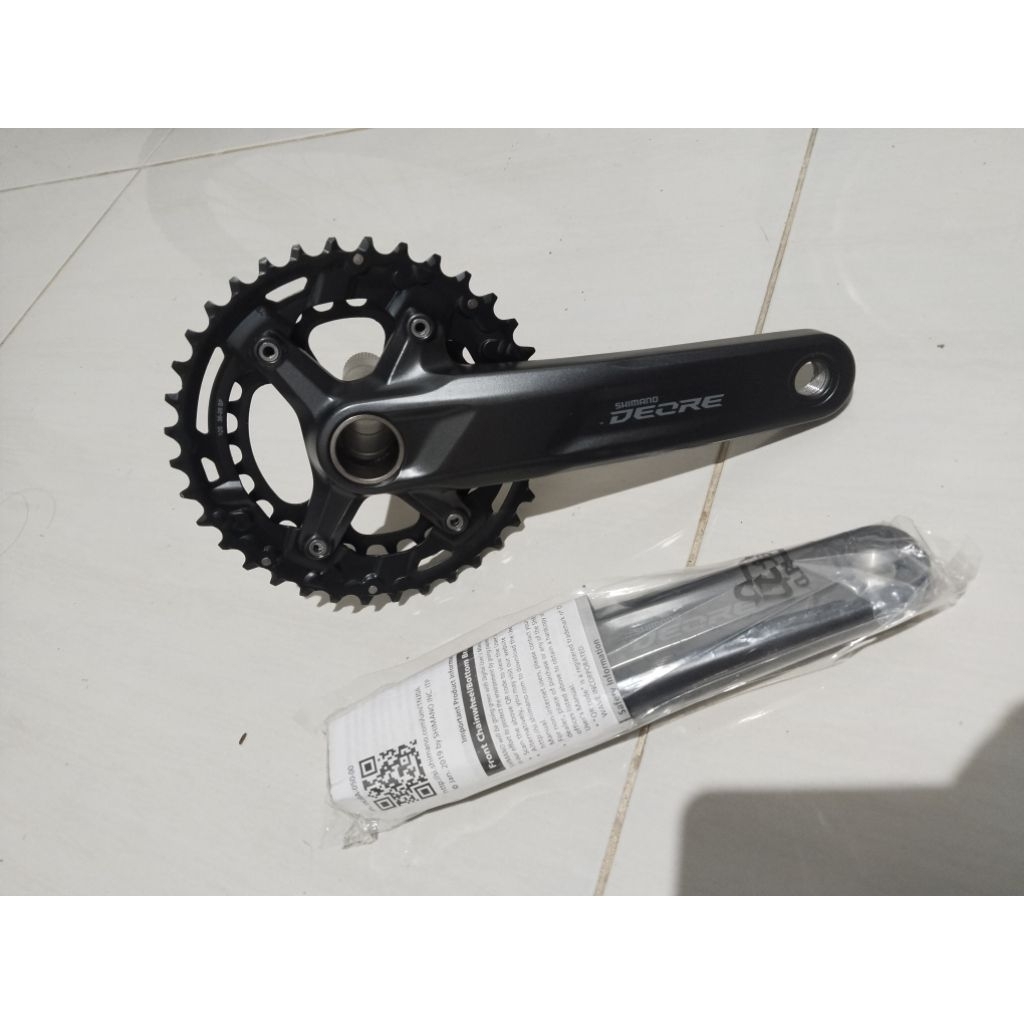 crank shimano deore m4100 double speed hollowtech 2 baru