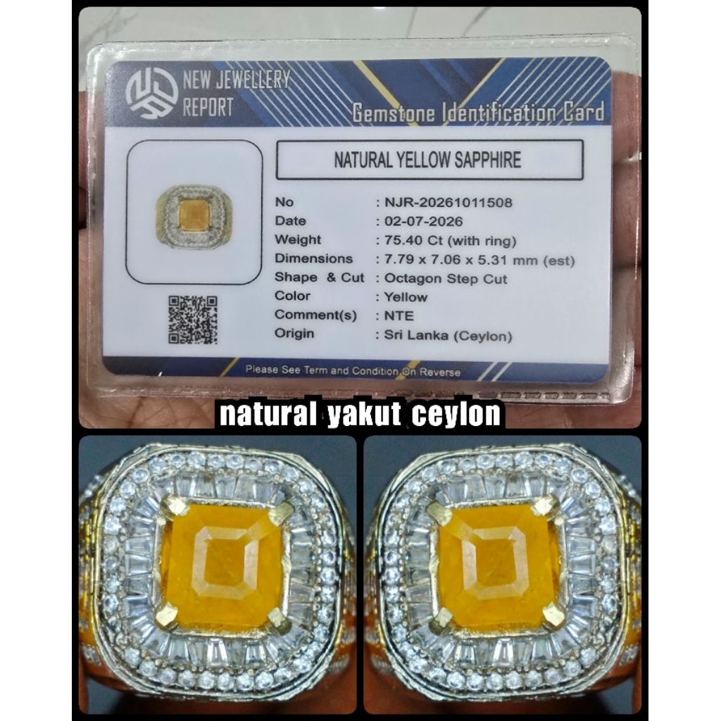 original batu permata yakut sapphire asli srilanka ceylon ya