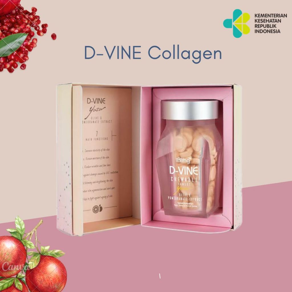 D-Vine Collagen 30 Butir - Ecer Asli Original, Membantu Mencerahkan Kulit