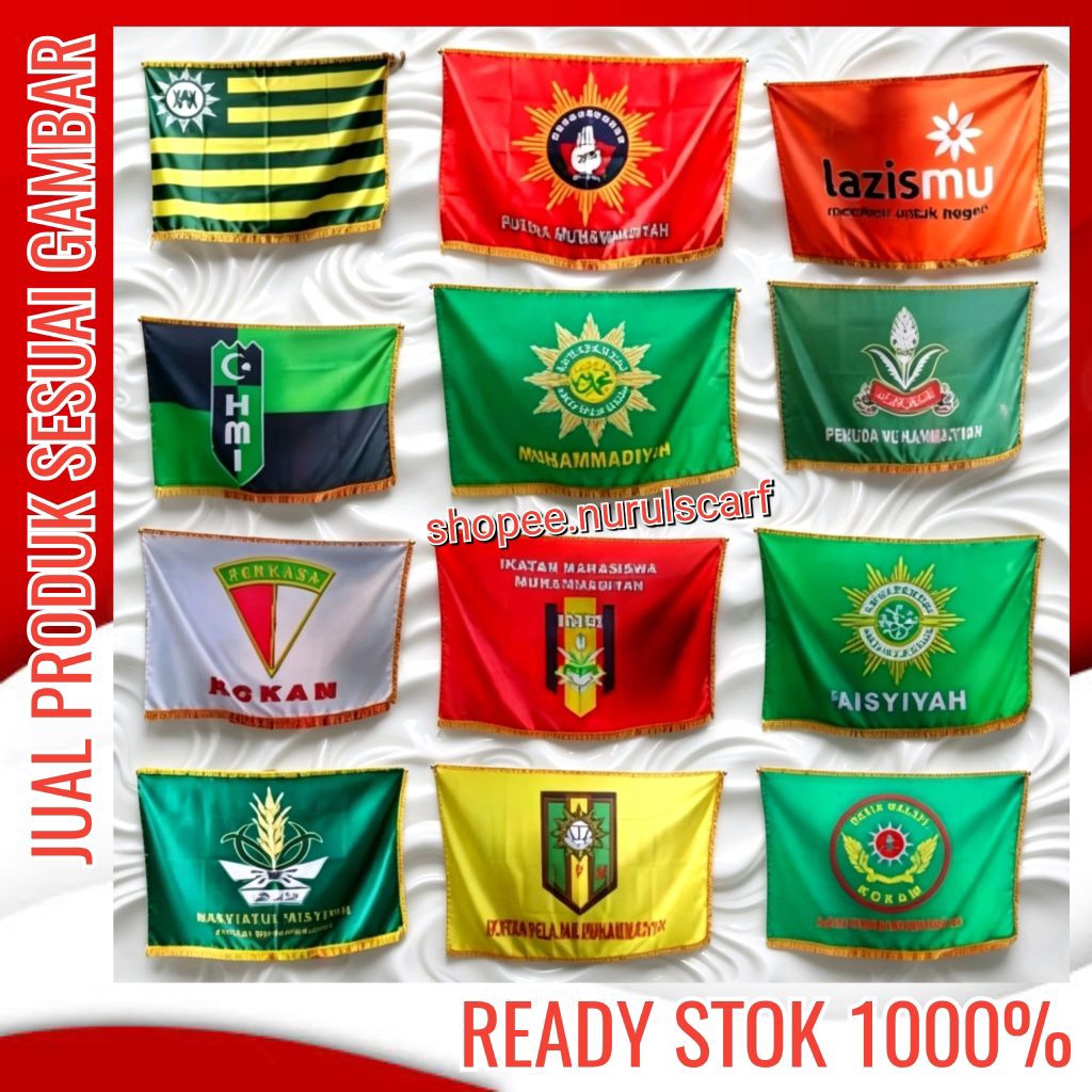 bendera muhammadiyah kokam IPM imm hmi lazismu nasyiyatul aisyiyah NA hw pemuda tapak suci