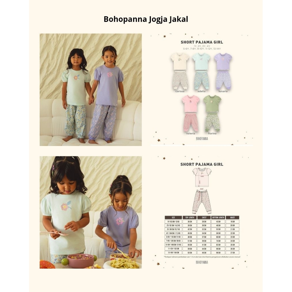 BOHOPANNA - SHORT PAJAMA GIRL - PAJAMA