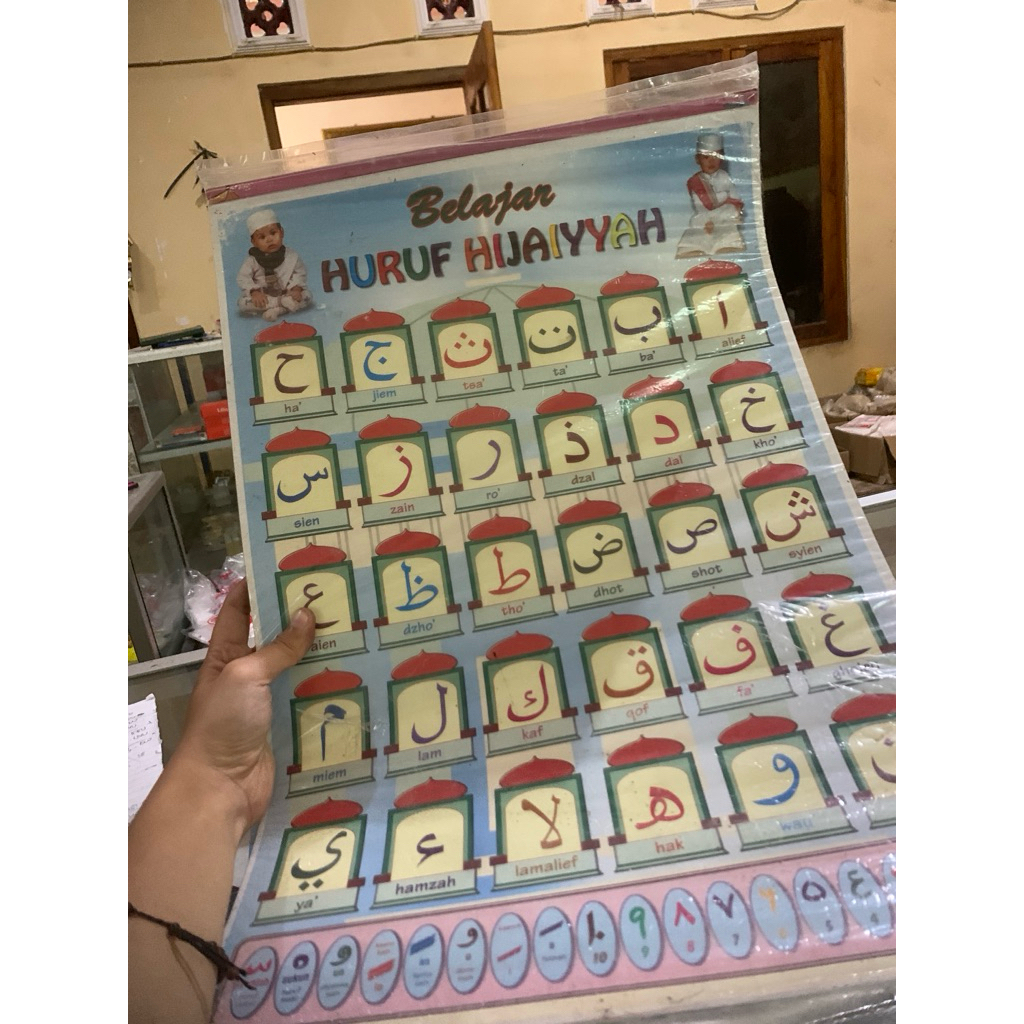 Poster Edukasi Anak Huruf Hijaiyah Abata