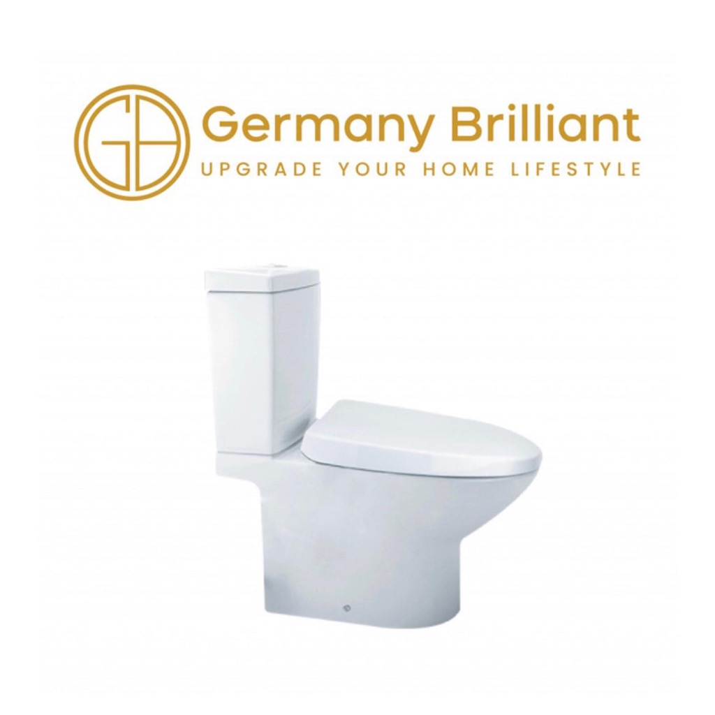 KLOSET DUDUK GERMANY BRILLIANT GBC-TS005 SYPHONIC TWO PIECE TOILET