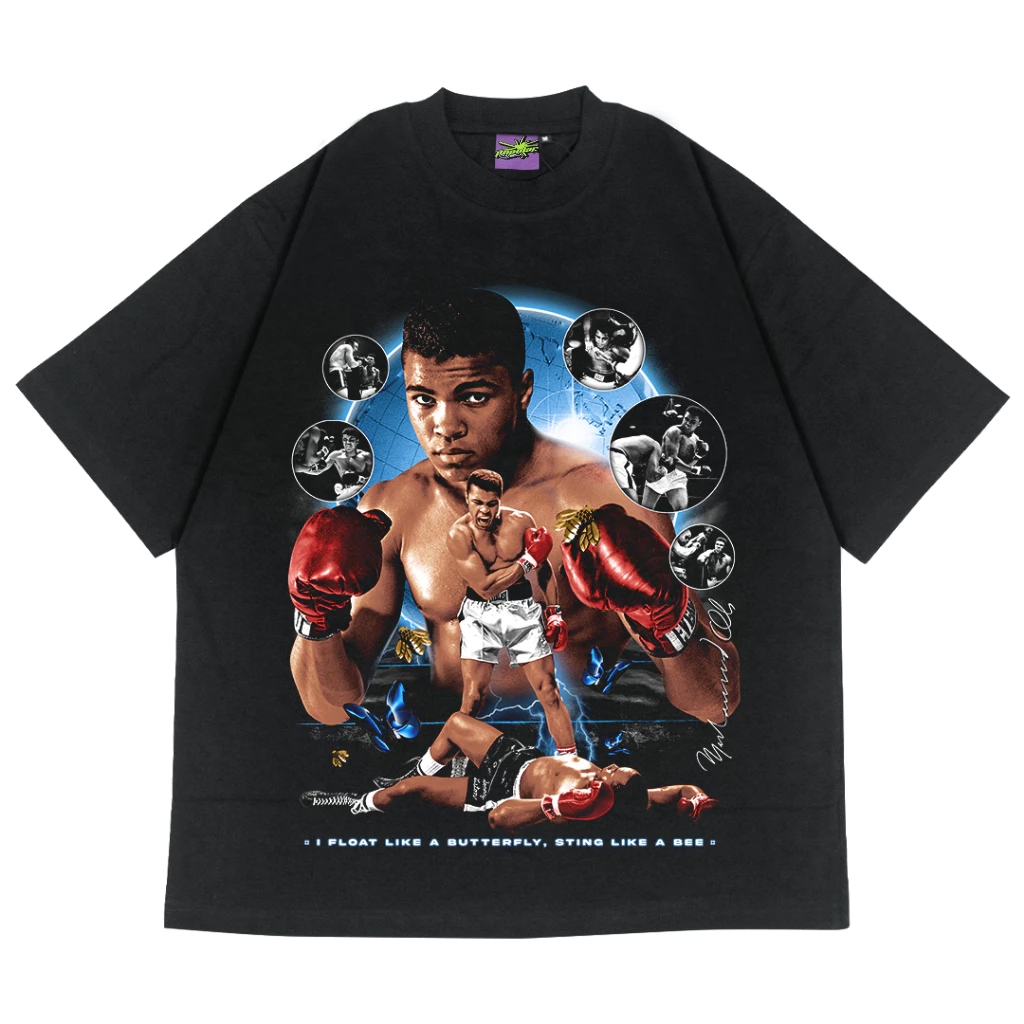 Muhammad Ali Champ Oversized Vintage T-Shirt – Black