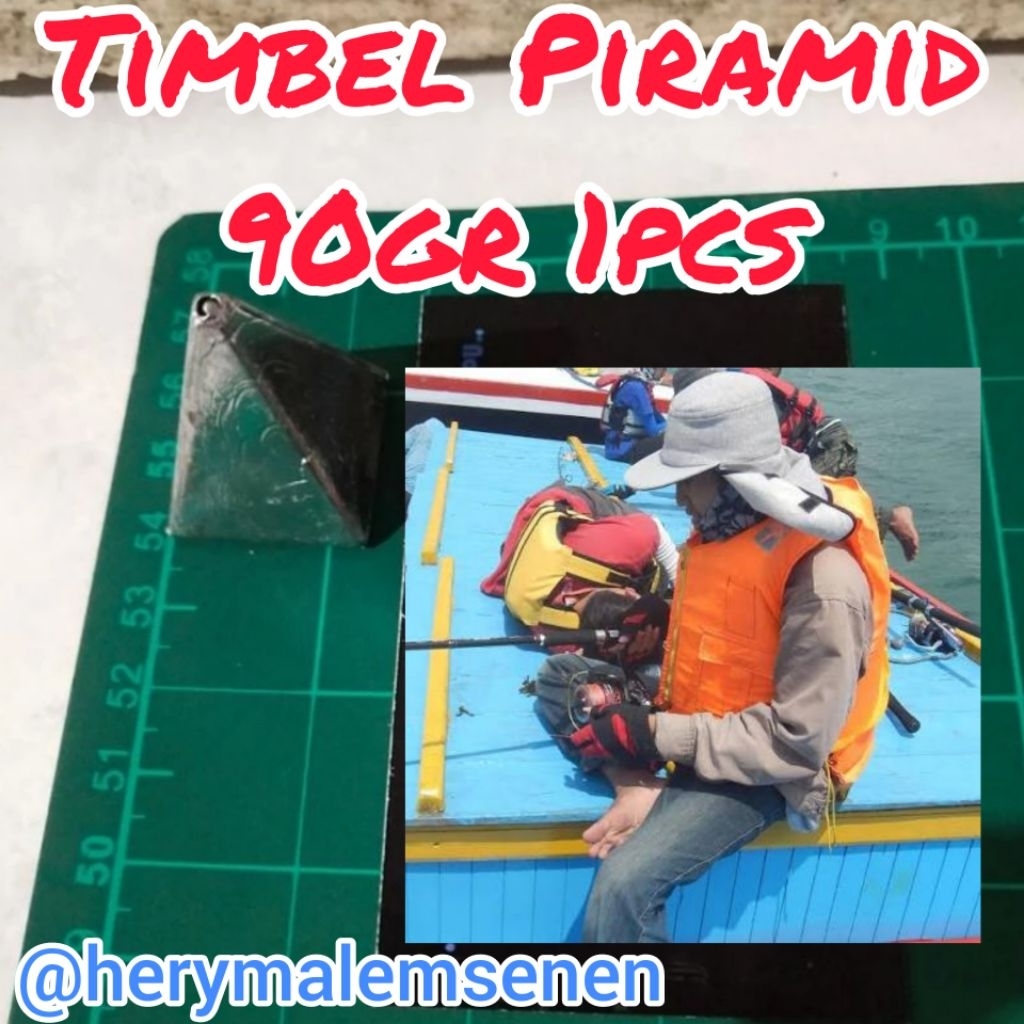 TIMBEL PANCING 90GR 1PCS PIRAMID Timah Segitiga Pemberat Mancing MURAH