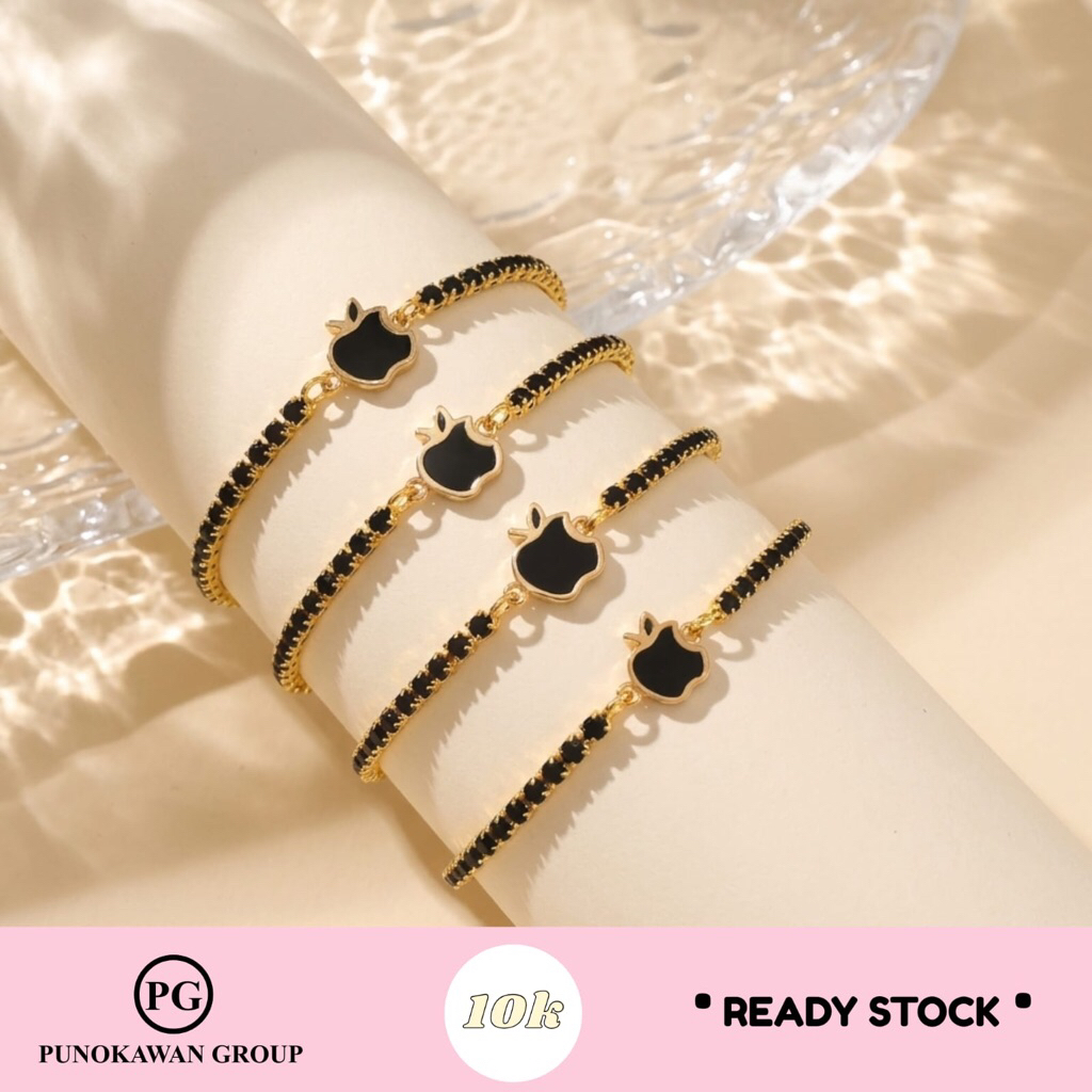 GELANG TALI EMAS VARIASI APEL TALI HITAM