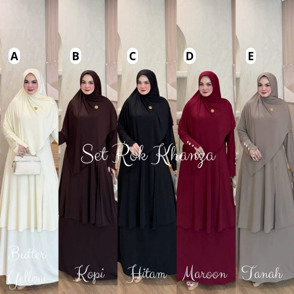 SET ROK TUNIK KHIBAN KANZA BY POPPY