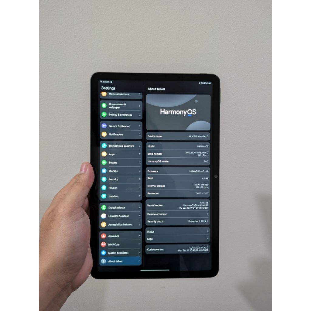 HUAWEI Matepad 10.4 2022 BAH4-W09 4/128 HarmonyOS 2.0 Second Normal Mulus siap pakai