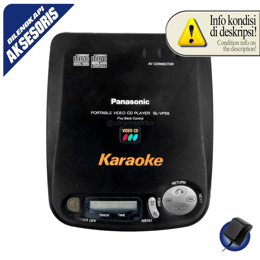 Pemutar Video CD Portable - Panasonic SL-VP55 - Audio/Video CD Player Discman