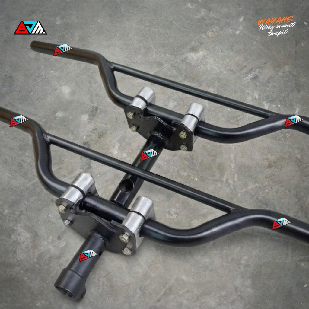 Paket Stang Trill/Trail Plus Dudukan Stang Honda Dan Yamaha Untuk Motor Matic Dan Bebek Modif Trondo
