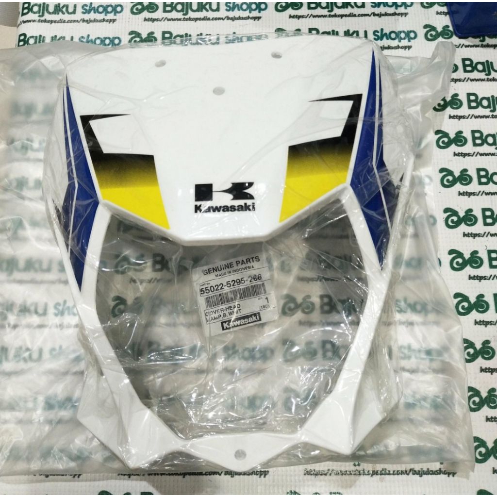 COVER BATOK LAMPU DEPAN KLX150/KLX150 BF EXTREME PUTIH